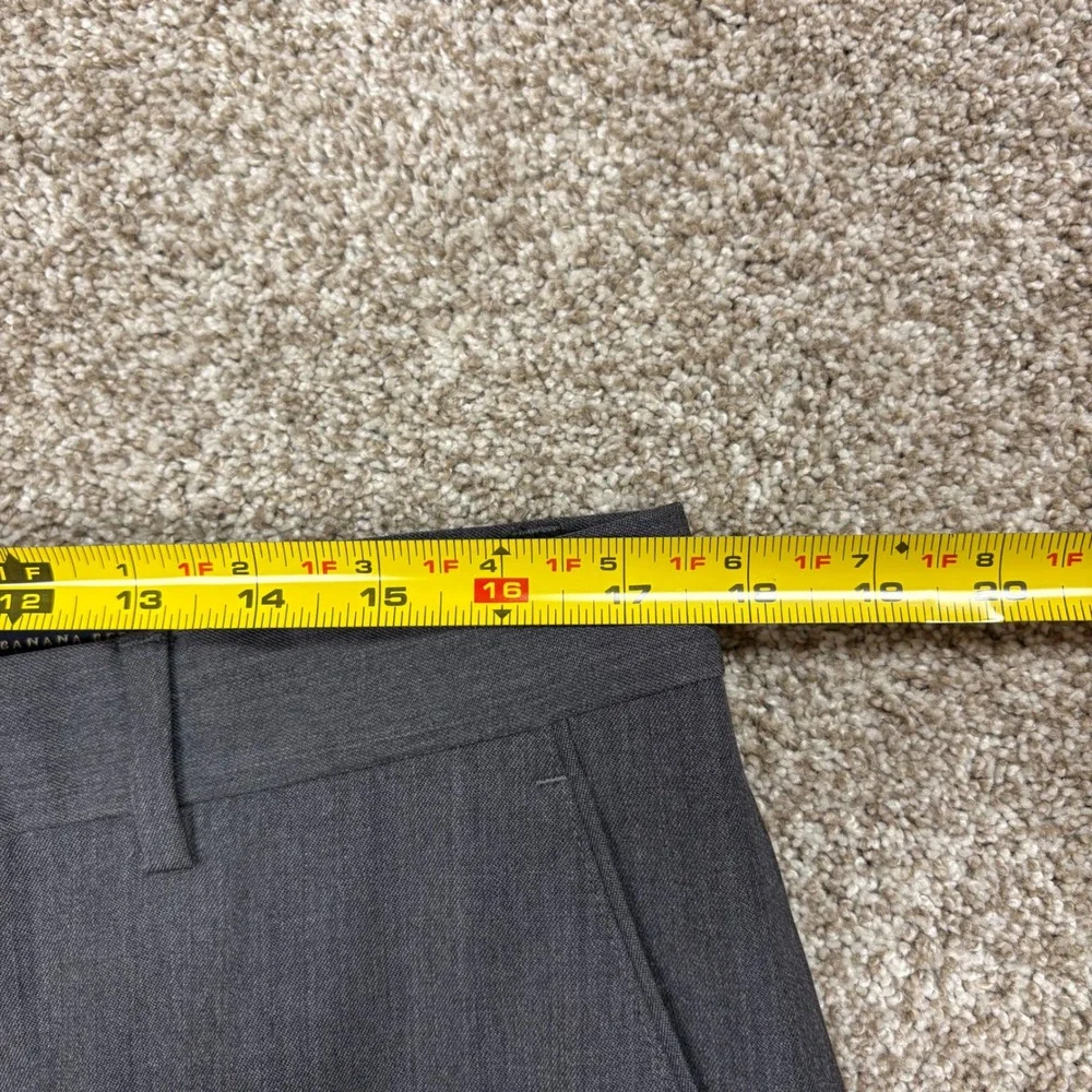 LOT OF 2 Banana Republic Wool Dress Pants Mens 35x34 Gray Brown Flat Front Slack